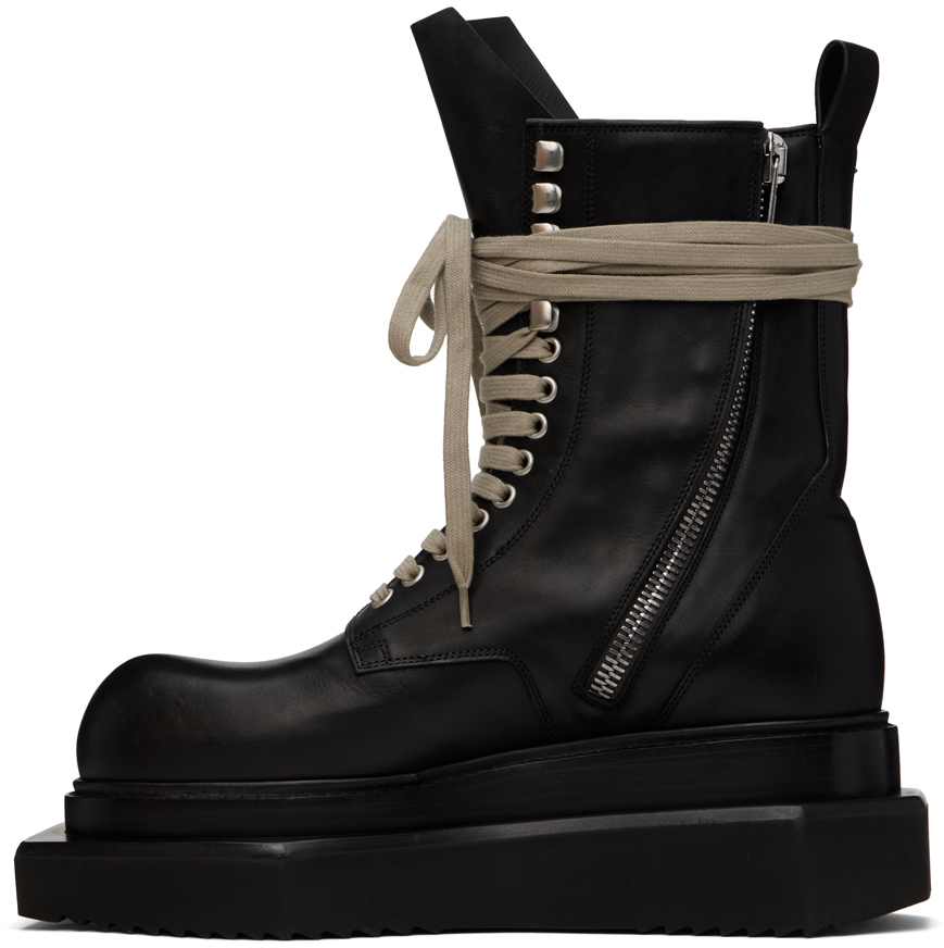 Rick Owens - Black Lido Laceup Turbo Cyclops Boots