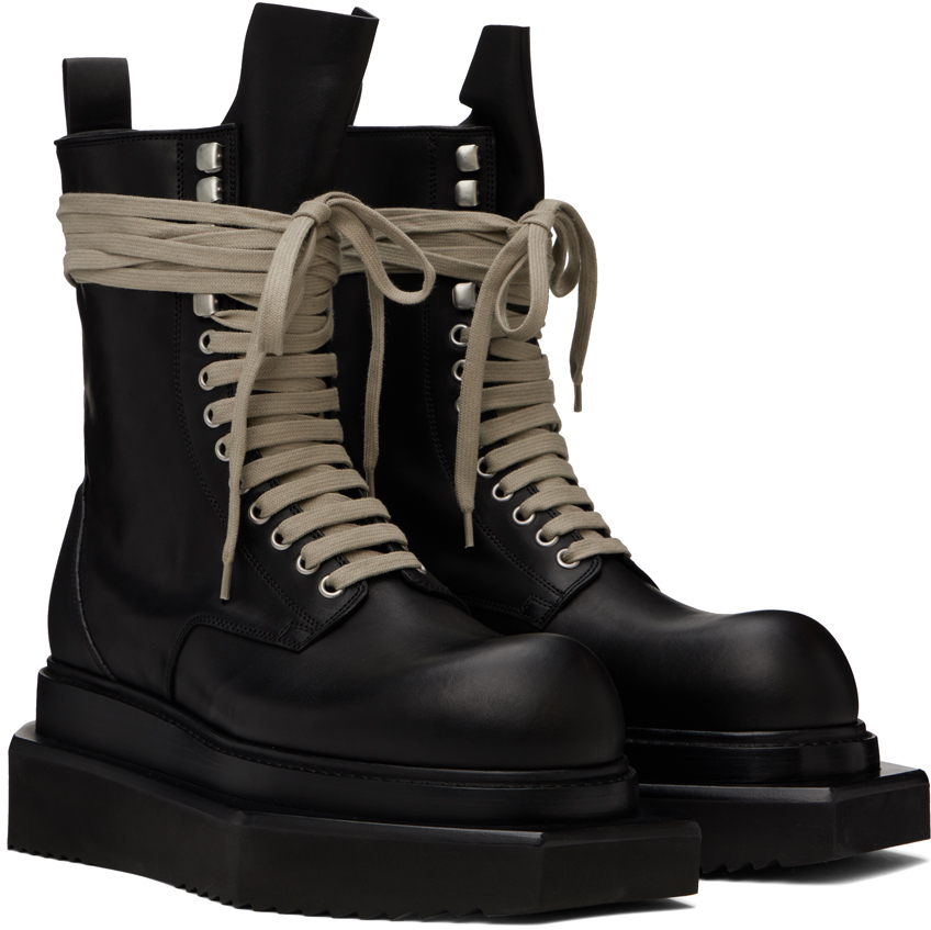 Rick Owens - Black Lido Laceup Turbo Cyclops Boots