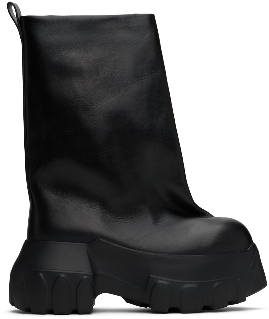 Rick Owens - Black Porterville Flared Mega Tractor Boots