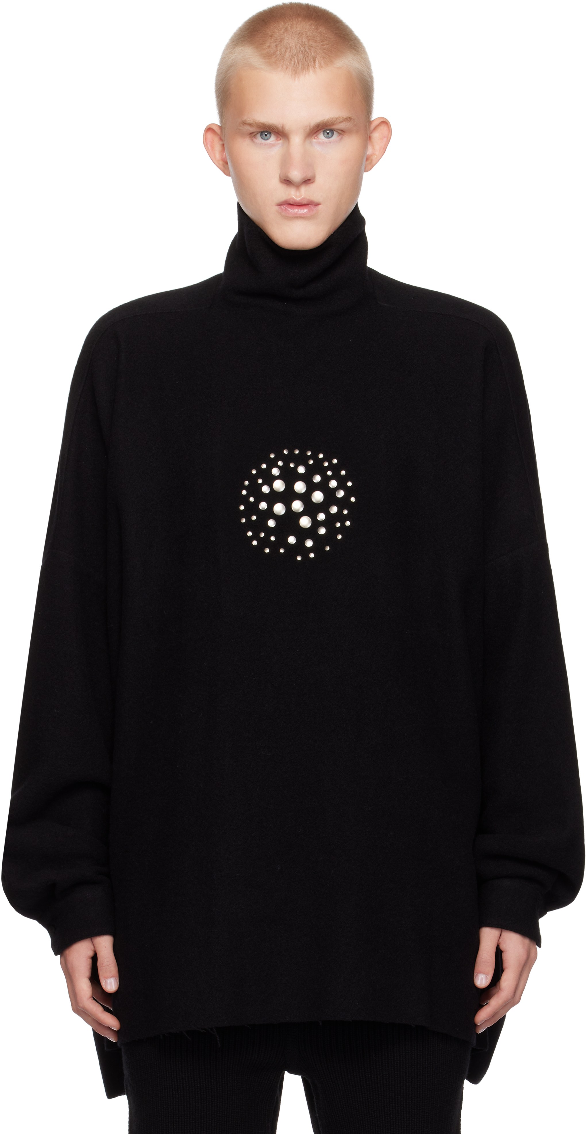 Rick Owens - Black Porterville Jumbo Orb Turtleneck