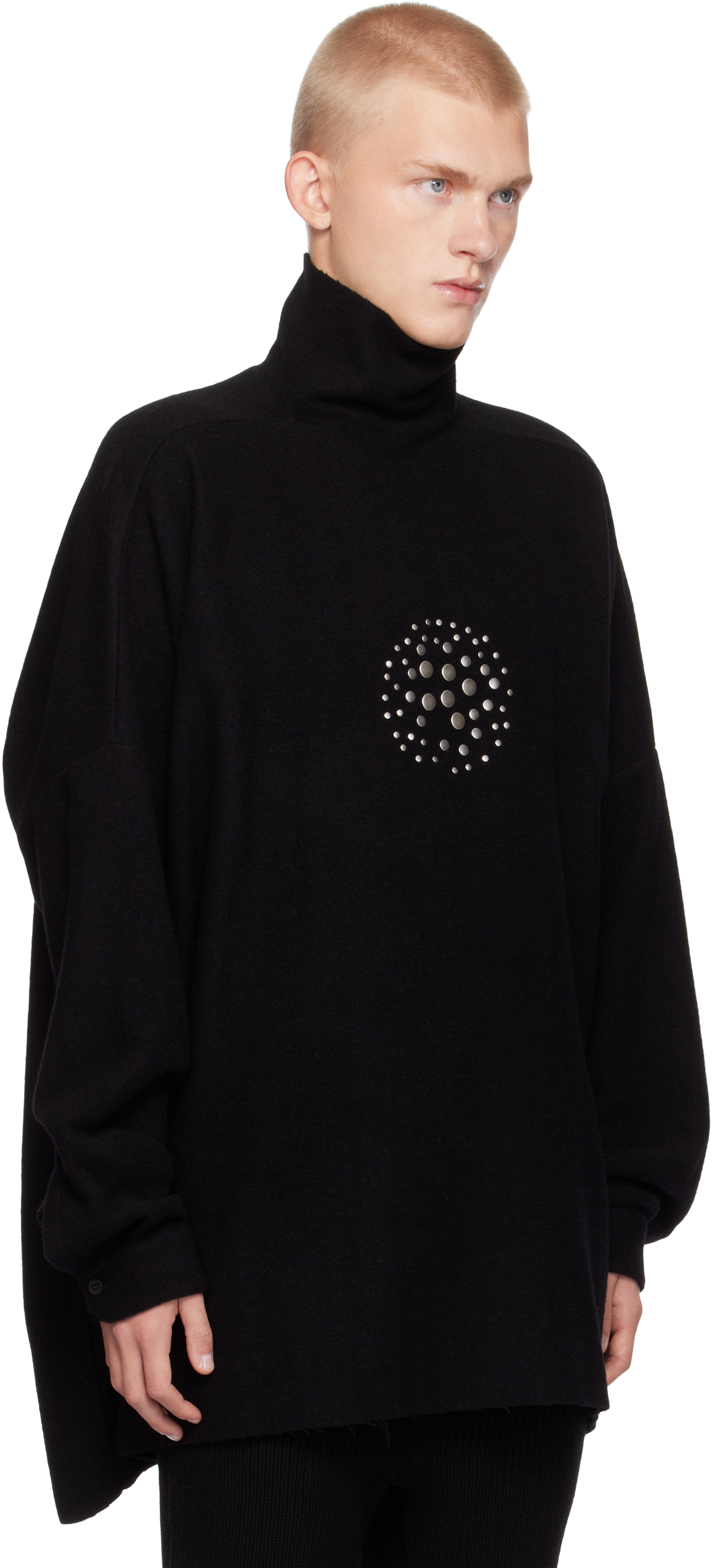 Rick Owens - Black Porterville Jumbo Orb Turtleneck