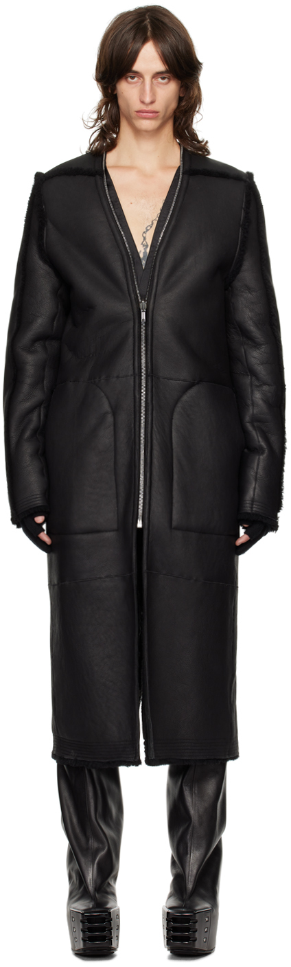 Rick Owens - Black Porterville Klaus Reversible Shearling Jacket