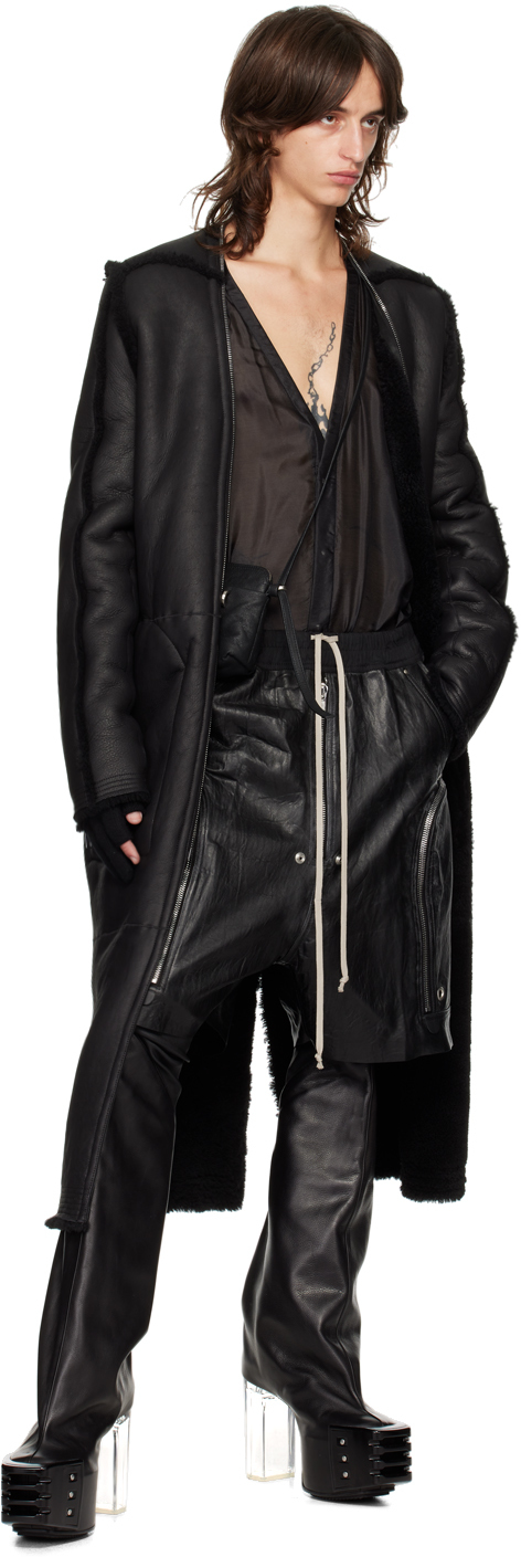 Rick Owens - Black Porterville Klaus Reversible Shearling Jacket