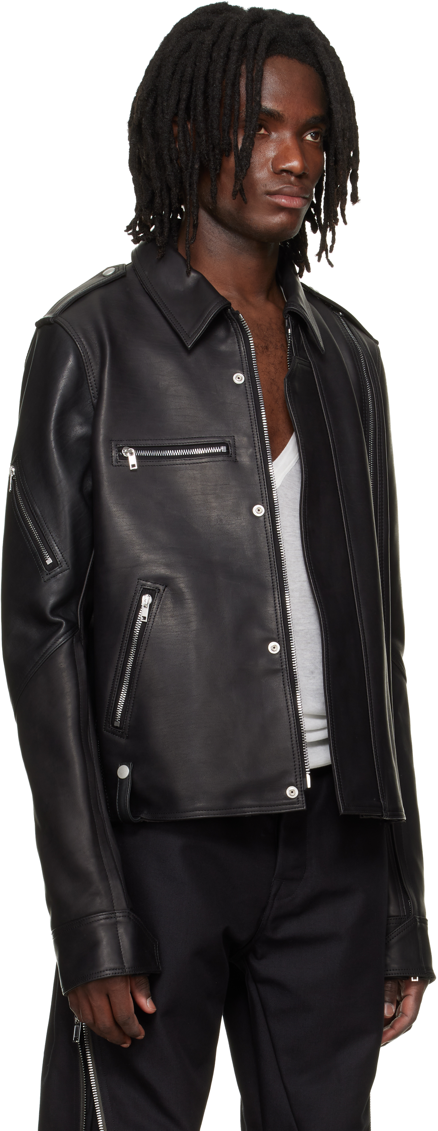 Rick Owens - Black 'SUICIDE' Edition Temple Vega Leather Jacket