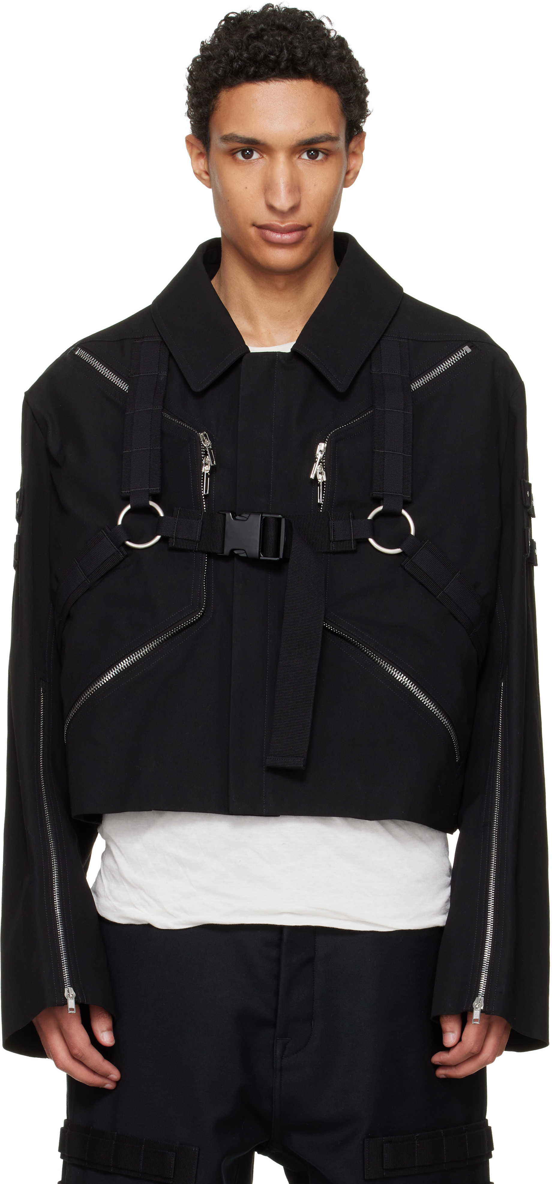 Rick Owens - Black Porterville Girdered Larry Leather Jacket