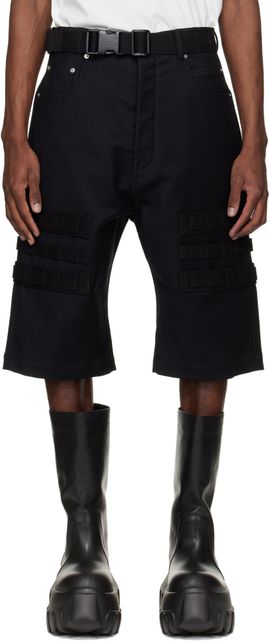 Rick Owens Rick Owens Black Temple Cargo Geth Shorts