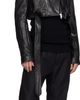 Rick Owens Rick Owens Black Temple Cropped Luke's Stooges Leather Jacket - 4