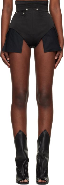Rick Owens Rick Owens Black Temple Dirt Cutoffs Shorts