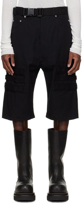 Rick Owens Rick Owens Black Temple Geth Cargo Shorts