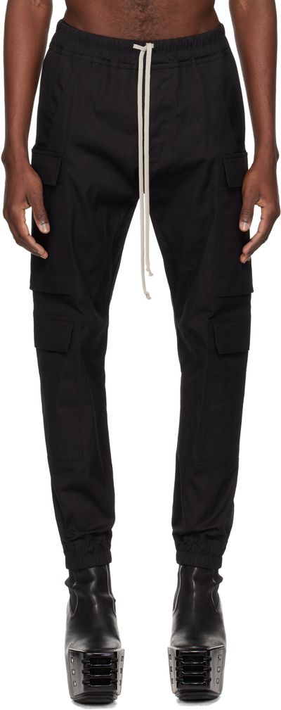 Rick Owens Rick Owens Black Temple Mastodon Megacargo Pants
