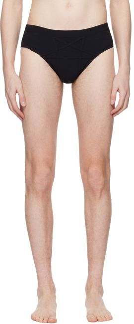 Rick Owens Rick Owens Black Temple Penta Swim Briefs