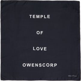 Rick Owens Rick Owens Black Temple Printed Scarf