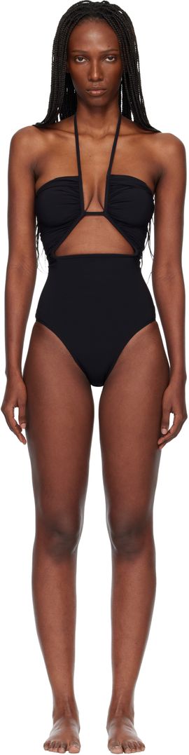 Rick Owens Rick Owens Black Temple Prong Bather Swimsuit