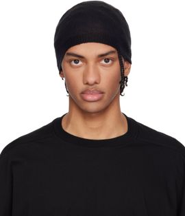 Rick Owens Rick Owens Black Temple Rasato Knit Beanie