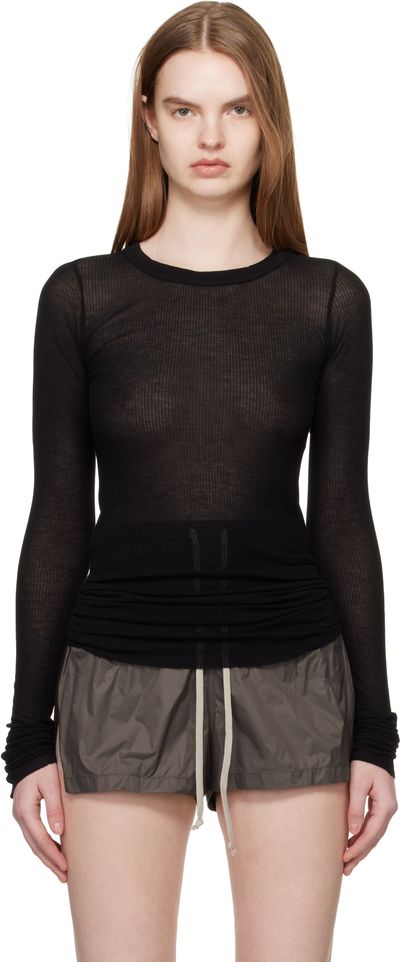 Rick Owens Rick Owens Black Temple Rib LS T-shirt