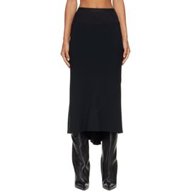 Rick Owens Rick Owens Black Tower A Line Bias Midi Skirt