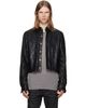 Rick Owens Rick Owens Black Tower Alice Leather Jacket - 1
