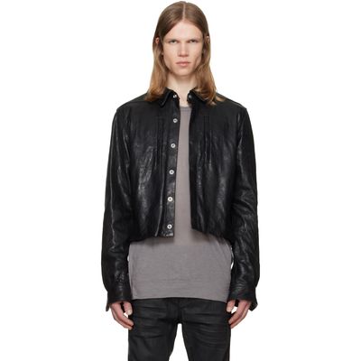 Rick Owens Rick Owens Black Tower Alice Leather Jacket