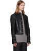 Rick Owens Rick Owens Black Tower Alice Leather Jacket - 2