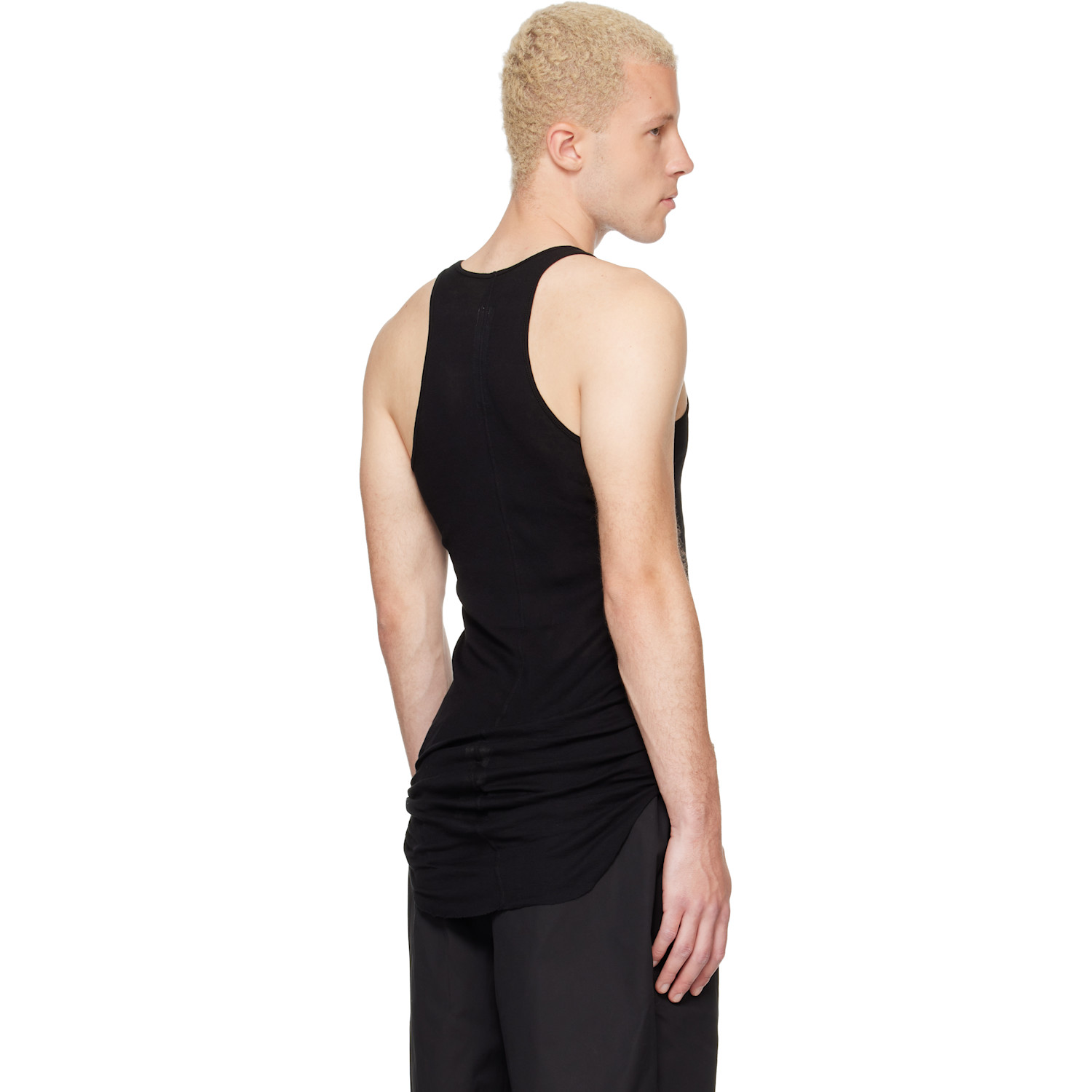 Rick Owens - Black Tower Basic Rib Tank Top