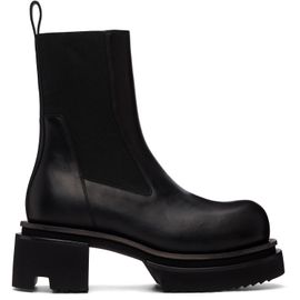 Rick Owens Rick Owens Black Tower Beatle Bogun Chelsea Boots