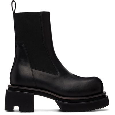 Rick Owens Rick Owens Black Tower Beatle Bogun Chelsea Boots