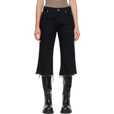 Rick Owens Rick Owens Black Tower Bolan Cutoff Shorts