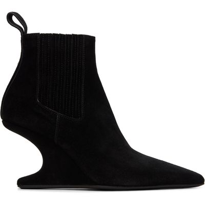 Rick Owens Rick Owens Black Tower Cantilever 8 Sharp Ankle Boots