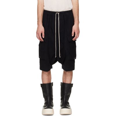 Rick Owens Rick Owens Black Tower Cargo Pods Shorts