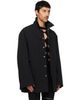 Rick Owens Rick Owens Black Tower Collared Mac Jacket - 2