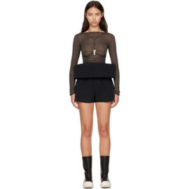 Rick Owens Rick Owens Black Tower Crater Shorts