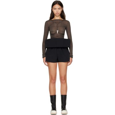 Rick Owens Rick Owens Black Tower Crater Shorts