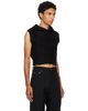 Rick Owens Rick Owens Black Tower Cropped Hooded Tank Top - 2