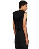 Rick Owens Rick Owens Black Tower Cropped Hooded Tank Top - 3