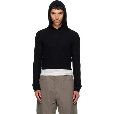 Rick Owens Rick Owens Black Tower Cropped Hoodie