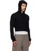 Rick Owens Rick Owens Black Tower Cropped Hoodie - 2