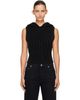 Rick Owens Rick Owens Black Tower Cropped Tank Hoodie - 1