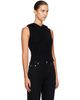Rick Owens Rick Owens Black Tower Cropped Tank Hoodie - 2
