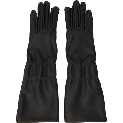 Rick Owens Rick Owens Black Tower Cuffed Gloves
