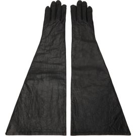 Rick Owens Rick Owens Black Tower Cuffed Long Gloves