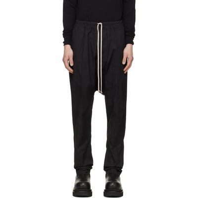 Rick Owens Rick Owens Black Tower Drawstring Long Trousers