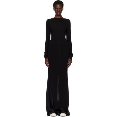 Rick Owens Rick Owens Black Tower Easy Long Top Midi Dress