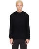 Rick Owens Rick Owens Black Tower Felt Cashmere Hoodie - 1