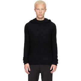 Rick Owens Rick Owens Black Tower Felt Cashmere Hoodie