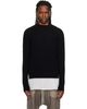 Rick Owens Rick Owens Black Tower Fisherman Round Neck Sweater - 1