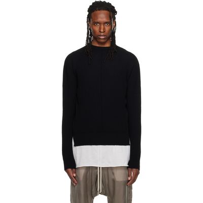 Rick Owens Rick Owens Black Tower Fisherman Round Neck Sweater