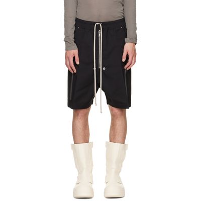 Rick Owens Rick Owens Black Tower Heizer Cargo Shorts