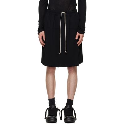 Rick Owens Rick Owens Black Tower Kilt Shorts