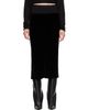 Rick Owens Rick Owens Black Tower Knee Bias Midi Skirt - 1