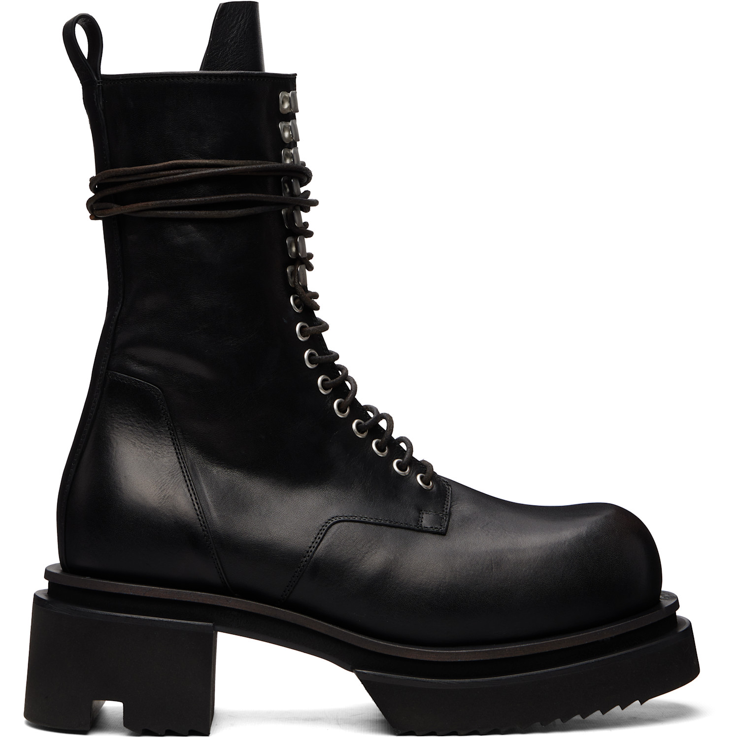 Rick Owens - Black Lido Laceup Turbo Cyclops Boots
